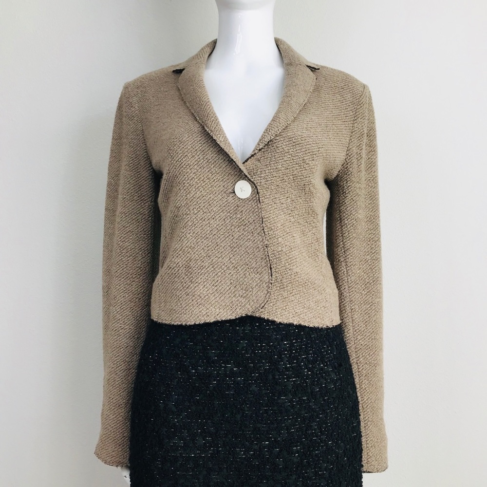 EDUN french terry cropped blazer